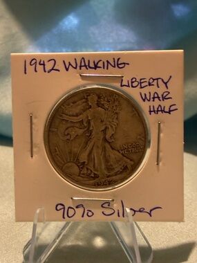 1942 Walking Liberty Half Dollar - Silver Tone